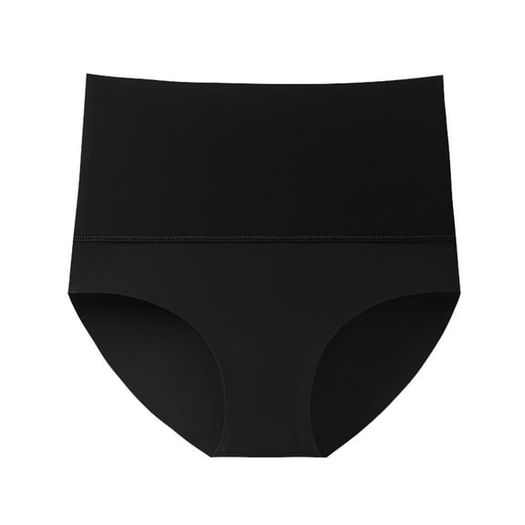 Panties for Women,High Waist Seamless Underwear for Women Body Shaping Lifting Comfortable Breathable Everyday Briefs,Womens Underwear,Black,L