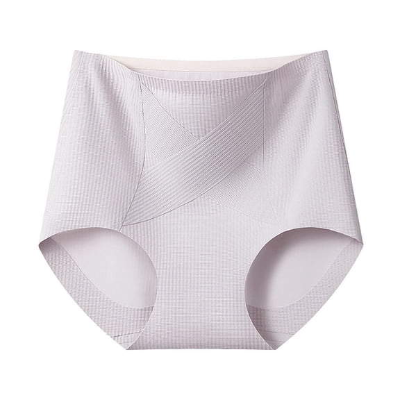 Panties for Women,High Waist Seamless Underwear for Women Breathable Comfortable Panties with Lift Design,Womens Underwear,Light Purple,M