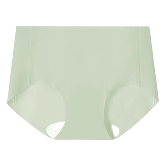 Panties for Women,High Waisted Briefs with Elongated Crotch Plus Size Belly Control and Breathable Comfort,Womens Underwear,Light Green,M