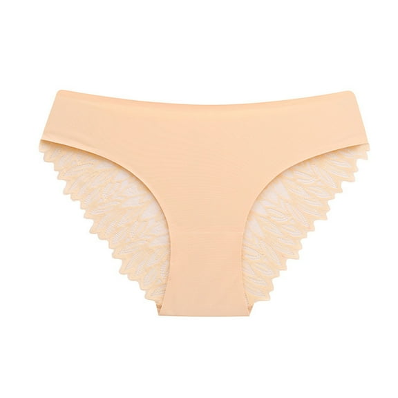 Panties for Women,Lace Bikini Low Waist Seamless Underwear Comfortable Briefs,Womens Underwear,B,L