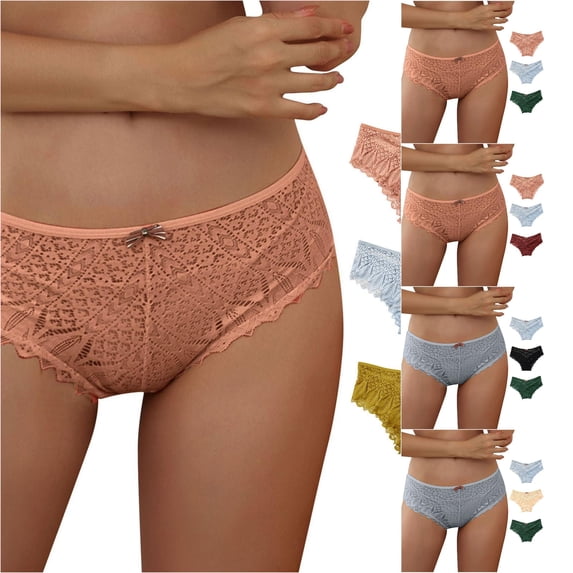 Panties for Women Lace Lace Up Panty Hollow Out Underwear plus Size Underwear for Women XXXL