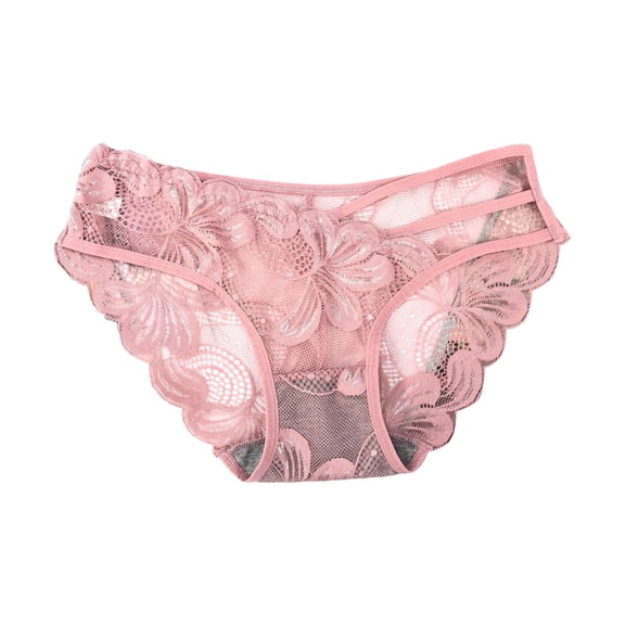 Panties for Women,Lace Panties Comfortable Solid Color Underwear for Daily Wear and,Womens Underwear,Pink,One Size