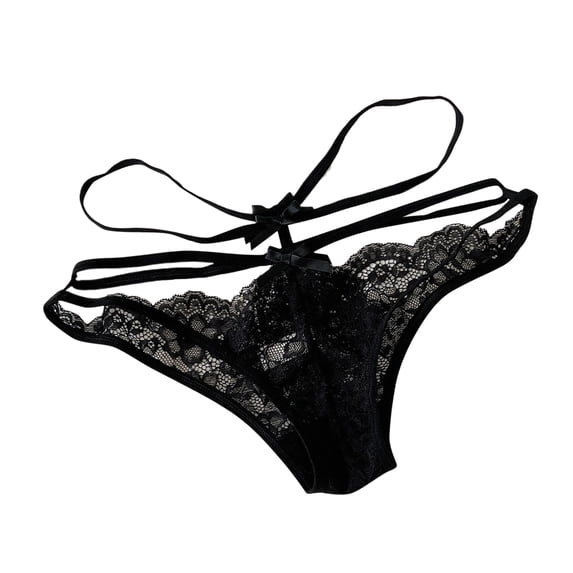 Panties for Women,Lace Panties Pure Desire Hollow Out Mesh Underwear Breathable Seamless Comfort Fit,Womens Underwear,Black,One Size