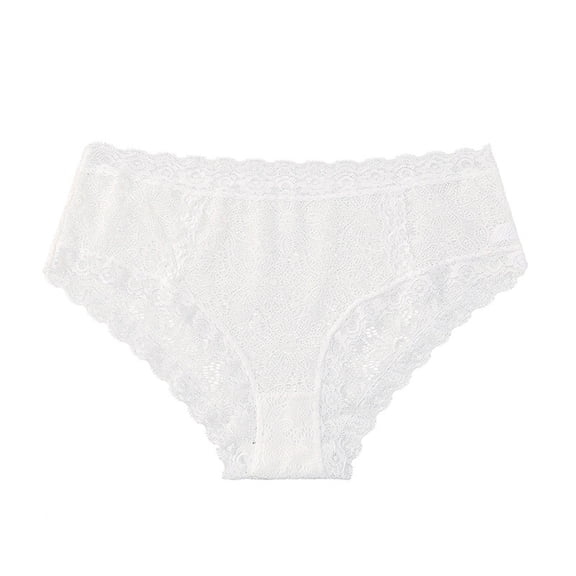 Panties for Women,Lace Panties Stretch Soft Comfortable Everyday Wear Breathable Hipster Underwear Briefs For Ladies,Womens Underwear,White,3XL