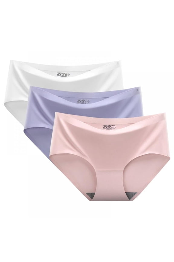 Panties for Women Lace Silk With Silky Tactile 3 Pack Soft Seamless Breathable Underwear