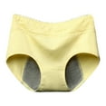 thumbnail image 1 of Panties for Women,Leakproof Menstrual Underwear Bi-Style Panties with Four Protective for Girls,Womens Underwear,Light Yellow,L, 1 of 3
