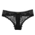 thumbnail image 1 of Panties for Women,Lightweight Lace Underwear Transparent Sheer Hollow Out Low Rise Seamless Briefs,Womens Underwear,Black,L, 1 of 3