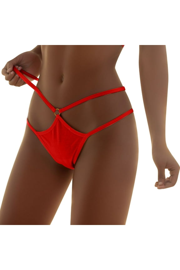 Panties for Women,Low Rise Thong Underwear Comfortable Everyday Lingerie,Womens Underwear,Red,S