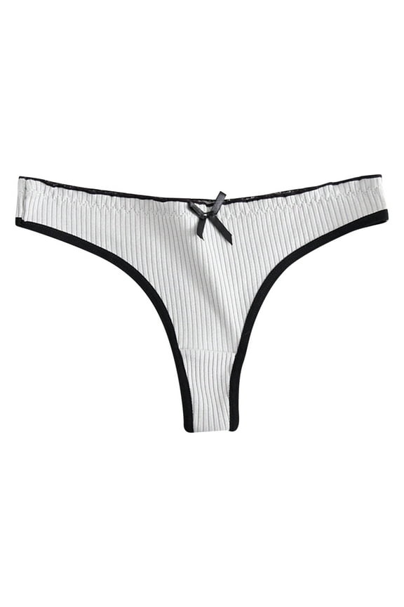 Panties for Women,Low Waist Striped Tanga Bikini Thong for Women Seamless No Show Underwear,Womens Underwear,Grey,M