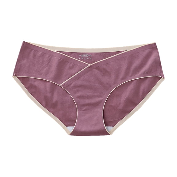 Panties for Women,Maternity Seamless C Panel Thong for Women Plus Size Low Rise Comfortable Underwear,Womens Underwear,Red,2XL