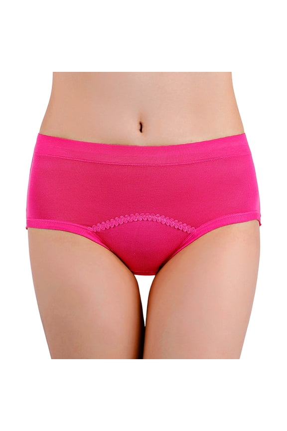 Panties for Women,Menstrual Underwear Extended Side Coverage Leak Proof Sanitary Triangle Panties for Comfort and,Womens Underwear,Hot Pink,XL