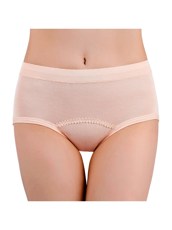 Panties for Women,Menstrual Underwear Extended Side Coverage Leak Proof Sanitary Triangle Panties for Comfort and,Womens Underwear,Khaki,M