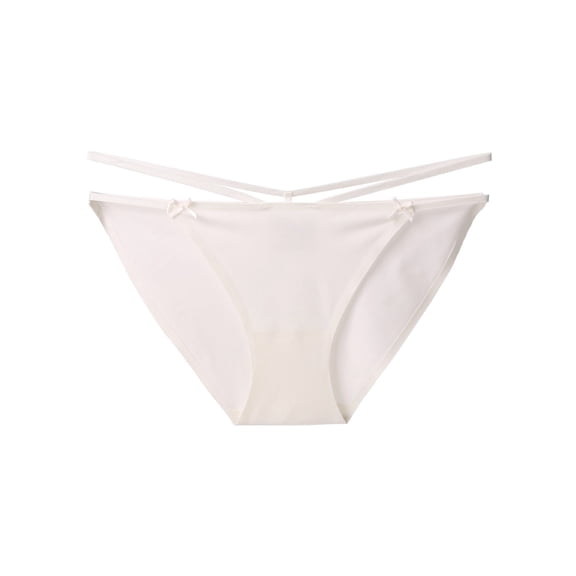 Panties for Women,Mid Waist Lace Briefs Hollow Out Mesh Underwear Comfortable Stretch Fit,Womens Underwear,White,M