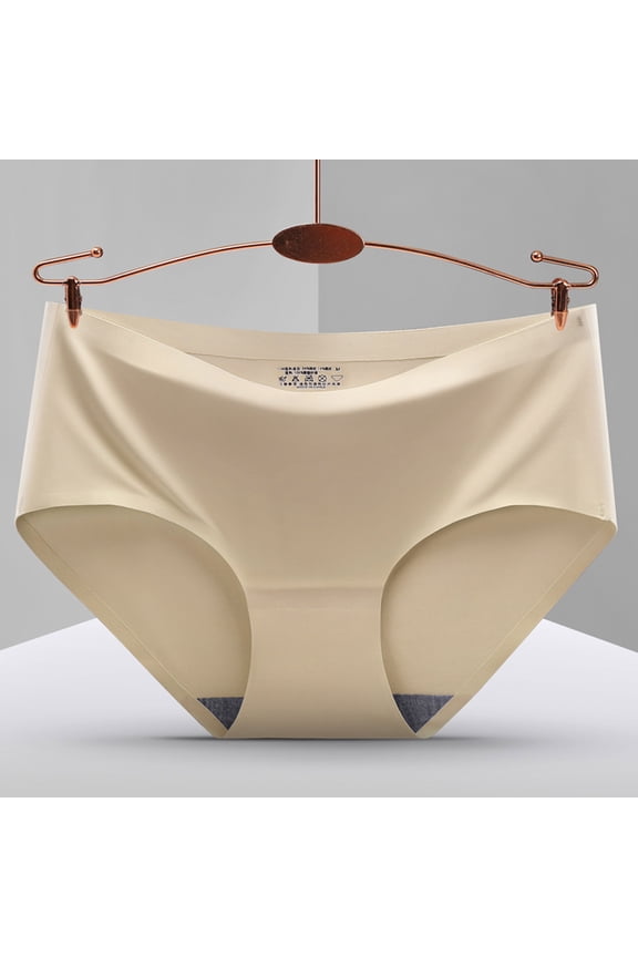 Panties for Women Plus Size High Waist Full Coverage Briefs Soft Breathable Postpartum Panties Stretch Underpants Womens Briefs Underwear Beige
