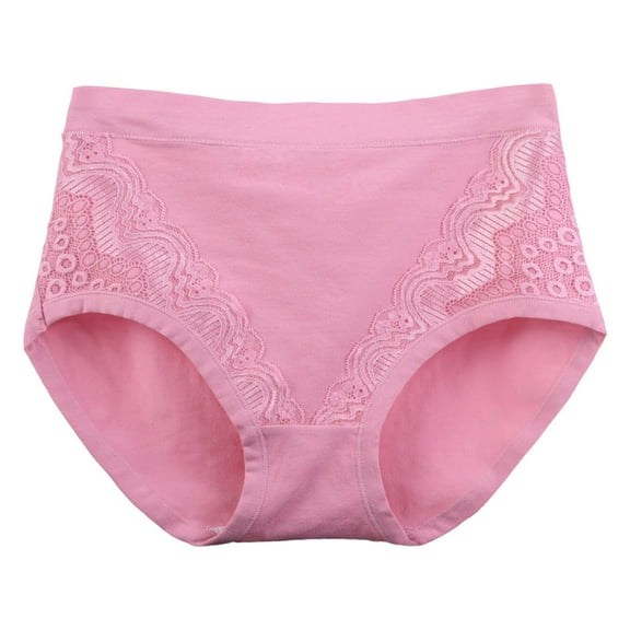 Panties for Women,Plus Size Lace Underwear Soft Stretch Hipster Briefs Comfortable Ladies Panty,Womens Underwear,Pink,XL