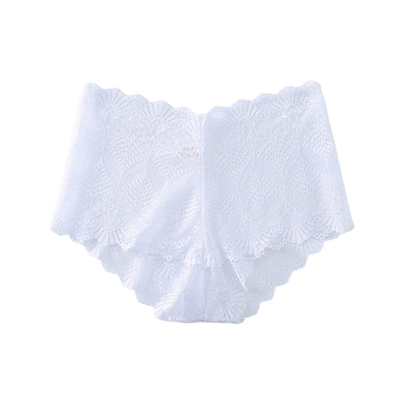 Panties for Women,Plus Size Lace Underwear Stretch Soft Comfortable Ladies Hipster Briefs Everyday Wear All Day Comfort,Womens Underwear,White,2XL