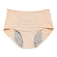 thumbnail image 1 of Panties for Women,Plus Size Leak Proof Menstrual Panties High Waisted Comfortable Sanitary Underwear For Full Coverage,Womens Underwear,Beige,8XL, 1 of 8