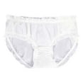 thumbnail image 1 of Panties for Women,Pure Desire Wind Mesh Breathable Floral Bud Fashion Triangle Panties for Everyday Comfort and Style,Womens Underwear,White,XL, 1 of 3