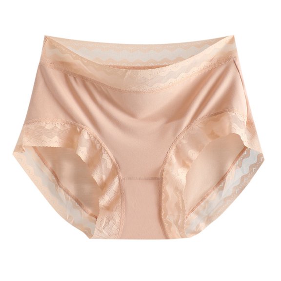 Panties for Women,Seamless Everyday Underwear Soft Breathable Lace Trim Comfortable Panty,Womens Underwear,Pink,L