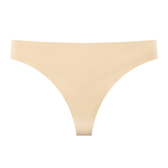 Panties for Women,Seamless Ice Silk Bikini Underwear Low Waist Comfortable Breathable Thong For Women Pure Soft Panties,Womens Underwear,Beige,XL