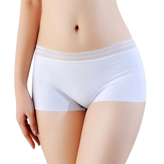 Panties for Women,Seamless Lift Panties Shaping Glare Effect Legging Underwear Comfortable Everyday Wear,Womens Underwear,White,M
