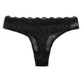 thumbnail image 1 of Panties for Women,Seamless Low Rise Lace Thong Underwear for Women Comfortable Panties,Womens Underwear,Black,S, 1 of 3