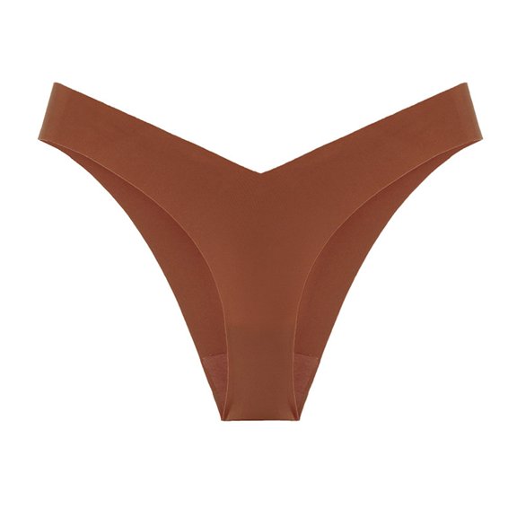 Panties for Women,Seamless Nylon Ice Silk Thong Underwear for Women Comfortable Bikini String Panty,Womens Underwear,E,L