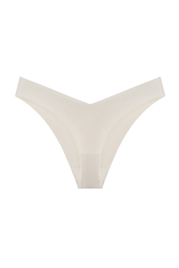 Panties for Women,Seamless Nylon Ice Silk Thong Underwear for Women Comfortable Bikini String Panty,Womens Underwear,White,XL
