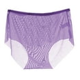 thumbnail image 1 of Panties for Women,Seamless Sheer Mesh Low Rise Panties Comfort Underwear,Womens Underwear,Purple,3XL, 1 of 3