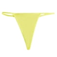 thumbnail image 1 of Xijirk Panties for Women,Seamless G String Panties Breathable Comfort Underwear Lingerie for Everyday Casual Wear,Womens Underwear,Yellow,M, 1 of 3