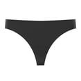 thumbnail image 1 of Panties for Women,Soft Seamless Ice Silk Bikini Underwear Low Rise Comfortable Breathable Thong Panties Everyday Wear,Womens Underwear,Black,XL, 1 of 2