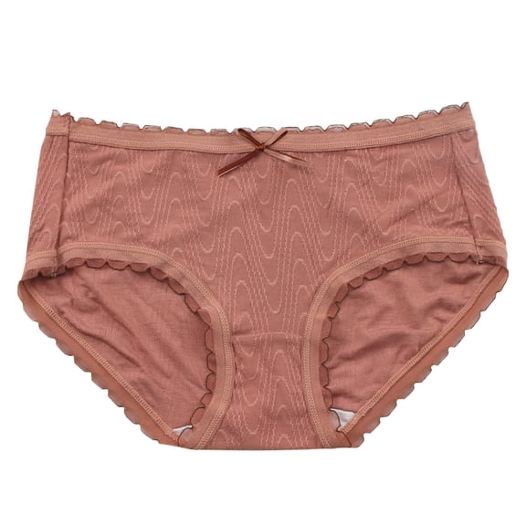 Panties for Women,Solid Bikini Briefs Underwear Comfortable Soft Everyday Knickers Apparel,Womens Underwear,Watermelon Red,L