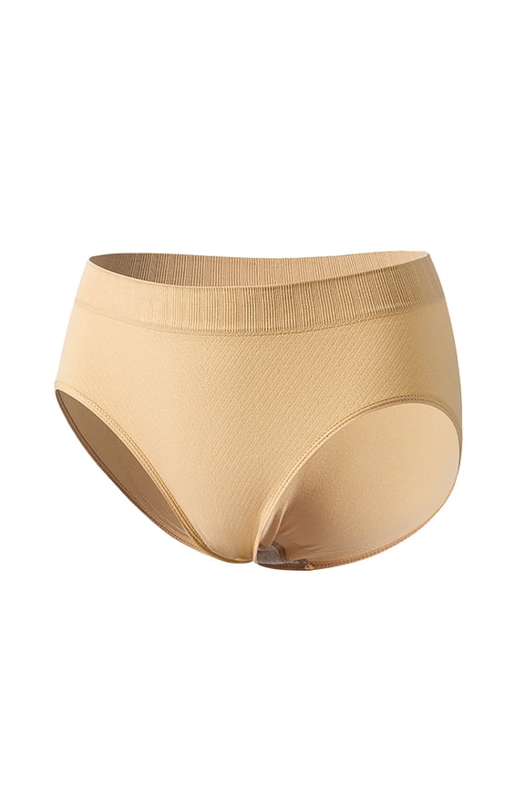 Panties for Women Solid Color Conservative Mid Waist Briefs Thin Head Soft Seamless Breathable Underwear