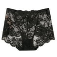 thumbnail image 1 of Panties for Women Solid Lace Full Coverage Comfortable Panties Elegant French Cut Lace Underwear Womens Briefs Black XL, 1 of 3