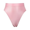 thumbnail image 1 of Panties for Women,Super Thin Shiny Transparent High Waisted Briefs for Women Smooth Sheer Panties,Womens Underwear,Pink,L, 1 of 5