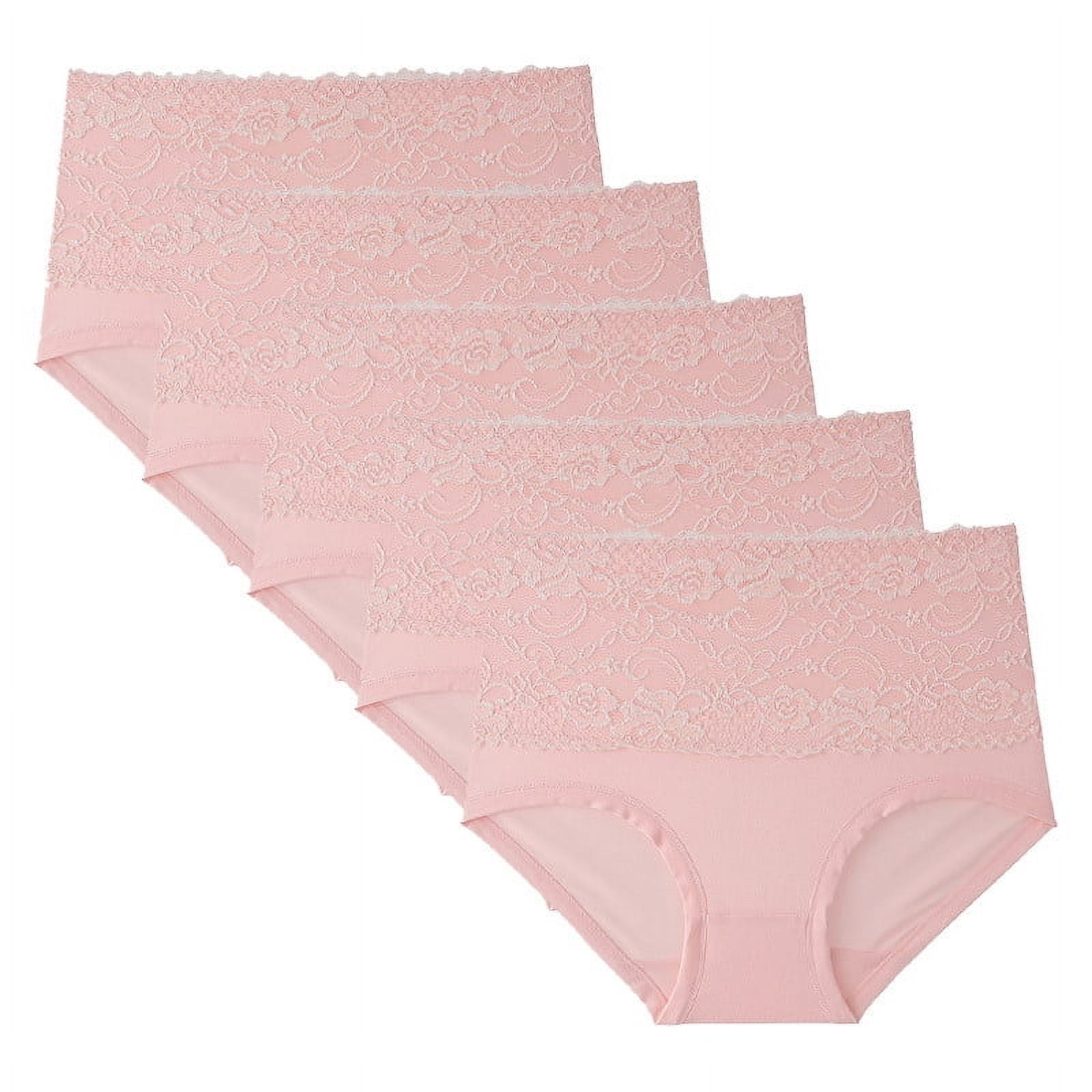 Panties for Women Sweat Proof Underwear for Women, 5PC Women Lace High Waisted Body Shaper Shorts Shapewear Panties