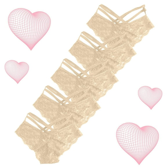 Panties for Women Tbopshirt Brief Underwear,Hipster Underwear,Five Pairs Of Lace Panties For Ladies,Cheeky Panties