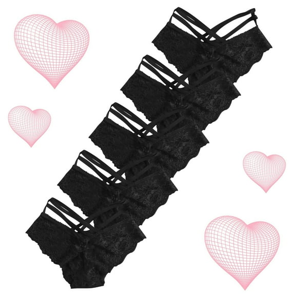 Panties for Women Tbopshirt Brief Underwear,Hipster Underwear,Five Pairs Of Lace Panties For Ladies,Cheeky Panties