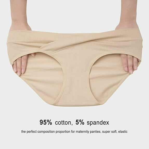 Panties for Women Tbopshirt Brief Underwear,Hipster Underwear,Ladies Prenatal Solid Large Size Abdominal Panties Low Waiste Underpants,Cheeky Panties