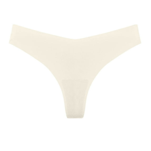 Panties for Women Tbopshirt Brief Underwear,Hipster Underwear,Women's,Comfortable,and Traceless Ice Silk V-waist Thong Underpants,Cheeky Panties