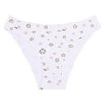 thumbnail image 1 of Panties for Women Tbopshirt Brief Underwear,Hipster Underwear,Women's Fashion Printing Flower Briefs Transparent Cotton Underpants,Cheeky Panties, 1 of 3