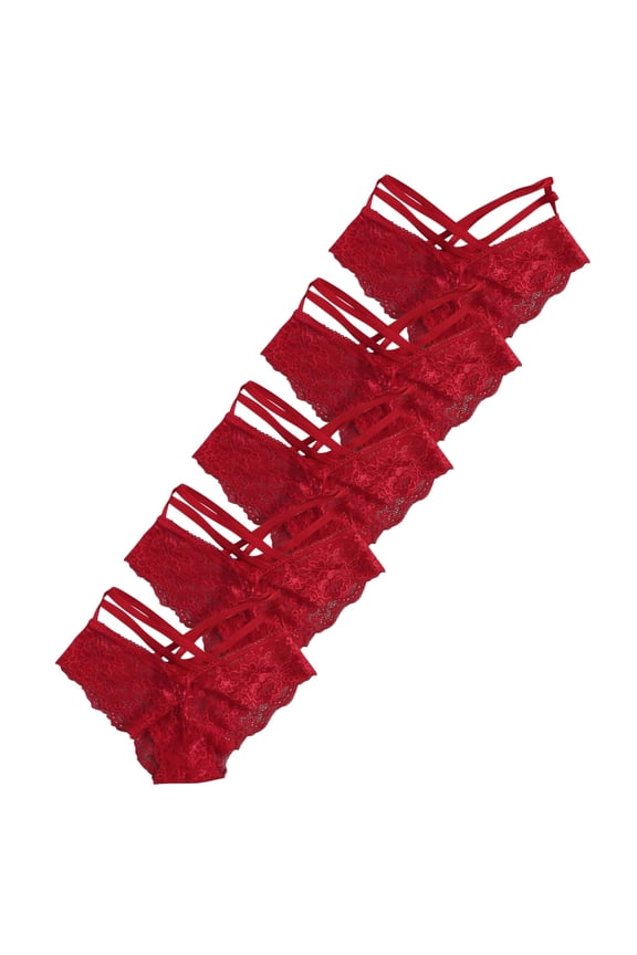 Panties for Women Tbopshirt Womens Panties Briefs,Five Pairs ofLace Panties ForLadies,Women's Hipsters Underwear,Gifts for Her