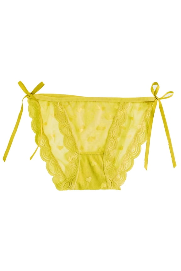 Panties for Women,Thin Breathable Low Waist Triangle Panties for Comfortable Everyday Wear,Womens Underwear,Yellow,M