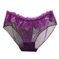 thumbnail image 1 of Panties for Women,Transparent Lace Underwear Low Waisted Seamless Mesh Triangle Panties For Women,Womens Underwear,Purple,M, 1 of 3