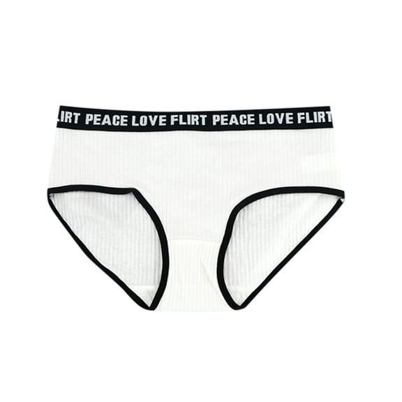 Panties for Women,Triangle Panty Comfortable Underwear Fashion Waist Lifting Design for Everyday Wear,Womens Underwear,White,L