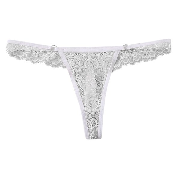 Panties for Women,Triangle Thong Panties Breathable Comfortable Underwear for Daily Wear,Womens Underwear,White,L