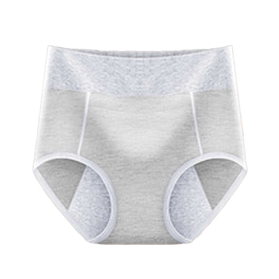 Panties for Women,Women Menstrual Lateral Leakage Pants High Waist Comfort Fit Three Widened Pure Crotch Briefs Underwear,Womens Underwear,Grey,XL