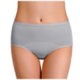 thumbnail image 1 of Panties for Women,Women Underwear Pure Menstrual Side Leakage Comfortable Panties,Womens Underwear,Light Gray,4XL, 1 of 4