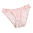 thumbnail image 1 of Panties for Women Womens Underwear with Side Hook Closure, Low Waist Mesh Sheer Bikini Briefs Panties Beige L, 1 of 2