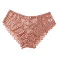 thumbnail image 1 of Panties for Womens Underwear Crochet Lace Hollow Out Sexy Panty Breathable Soft Daily Wear Pink M, 1 of 3
